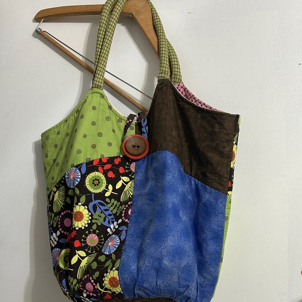 Colorful Patchwork Tote Bag